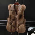 Gilet Sans Manches à Col Revers pour Femme | Idéal pour la Saison Froide