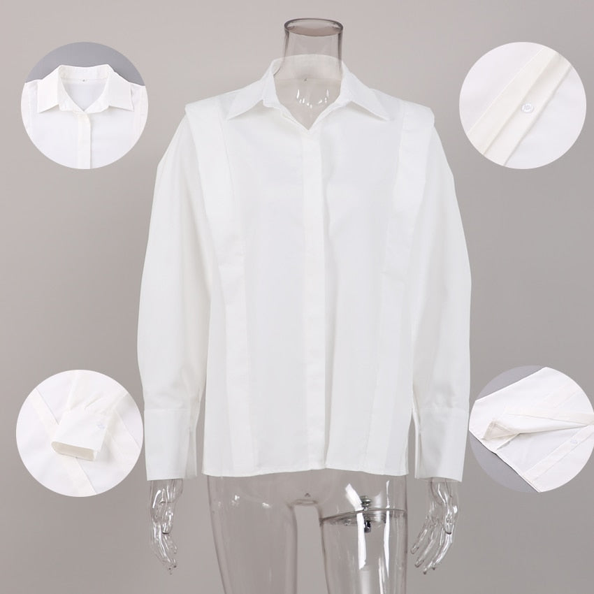 Blouse Classique À Manches Repliables Pour Femme | Idéale Pour Le Travail Et Le Quotidien