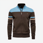 Sweat-Shirt Zippé Avec Doubles Rayures Sur Les Manches Pour Hommes | Idéal Pour Un Usage Décontracté