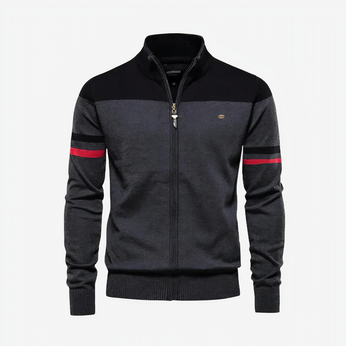 Sweat-Shirt Zippé Avec Doubles Rayures Sur Les Manches Pour Hommes | Idéal Pour Un Usage Décontracté