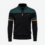 Sweat-Shirt Zippé Avec Doubles Rayures Sur Les Manches Pour Hommes | Idéal Pour Un Usage Décontracté
