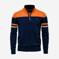 Sweat-Shirt Zippé Avec Doubles Rayures Sur Les Manches Pour Hommes | Idéal Pour Un Usage Décontracté