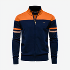Sweat-Shirt Zippé Avec Doubles Rayures Sur Les Manches Pour Hommes | Idéal Pour Un Usage Décontracté