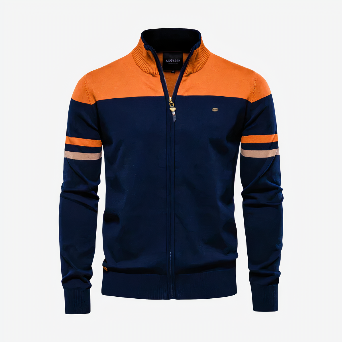 Sweat-Shirt Zippé Avec Doubles Rayures Sur Les Manches Pour Hommes | Idéal Pour Un Usage Décontracté