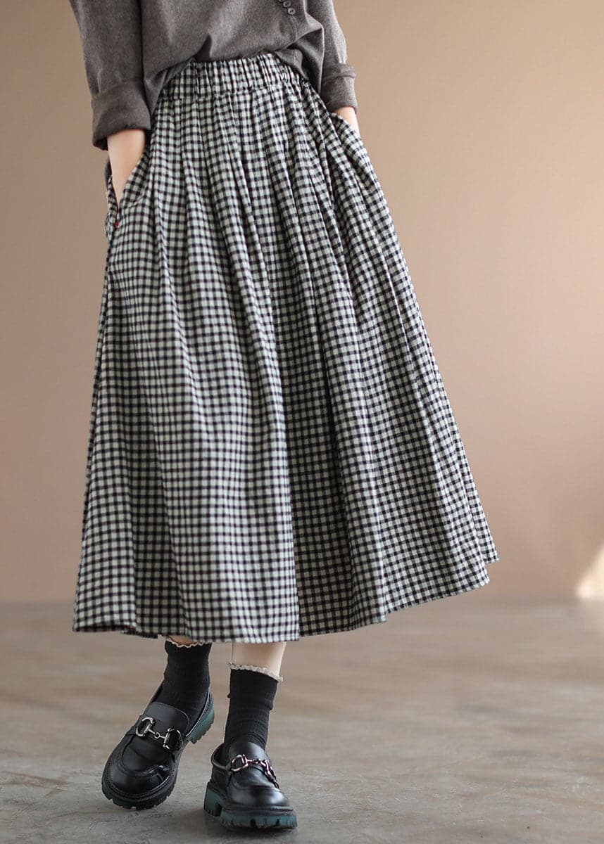 Jupe Midi Avec Motif À Carreaux Pour Femmes | Idéale Pour Été Et Usage Quotidien