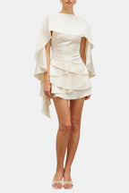 Robe Mini Avec Détails À Volants Et Dos Ouvert Pour Femme | Idéal Pour Soirées Et Événements