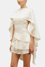 Robe Mini Avec Détails À Volants Et Dos Ouvert Pour Femme | Idéal Pour Soirées Et Événements