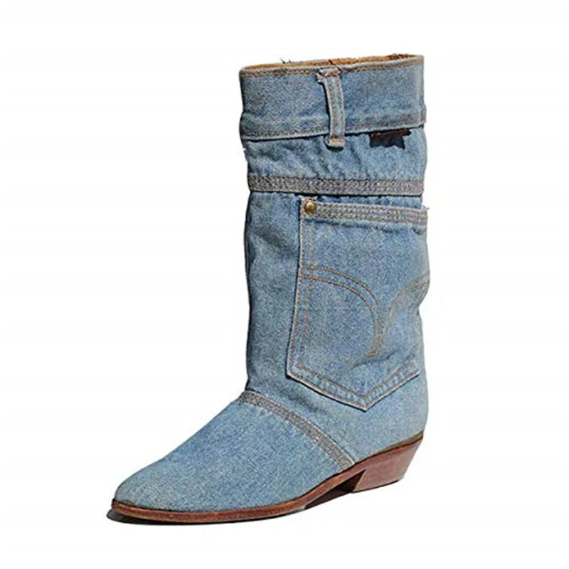 Bottes Mi-Hautes à Bout Rond pour Femmes | Idéal pour Tenues Décontractées