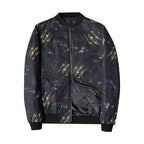 Blouson Bomber avec Imprimé Abstrait et Fermeture Zippée pour Homme | Idéal pour les Tenues Décontractées et Quotidiennes