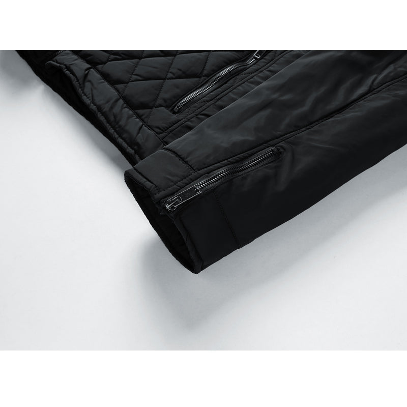 Veste Matelassée avec Fermeture Zippée et Col Montant pour Hommes | Idéal pour Saisons Intermédiaires