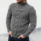 Pull Tricoté avec Col Demi-Zip pour Homme | Idéal pour un Usage Quotidien