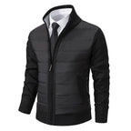 Veste Zippée Avec Corps Matelassé Et Manches En Tricot Pour Homme | Idéal Pour Mi-Saison Et Usage Quotidien