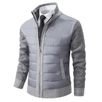 Veste Zippée Avec Corps Matelassé Et Manches En Tricot Pour Homme | Idéal Pour Mi-Saison Et Usage Quotidien