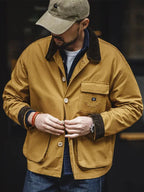 Veste avec Col Pointu et Poches Frontales pour Homme | Idéale pour un Usage Quotidien