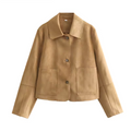Veste Courte Boutonnée Avec Coupe Ajustée Pour Femme | Idéale Pour La Mi-Saison Et Les Occasions Quotidiennes