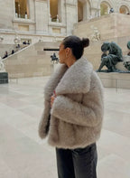 Manteau avec Col Oversize pour Femme | Idéal pour l’Hiver et les Occasions Spéciales
