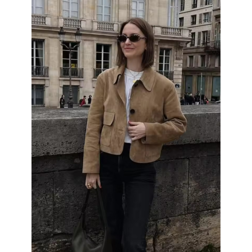 Veste Courte Boutonnée Avec Coupe Ajustée Pour Femme | Idéale Pour La Mi-Saison Et Les Occasions Quotidiennes