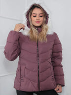 Veste Matelassée avec Capuche Amovible pour Femme | Idéale pour L’Hiver