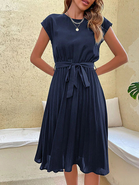 Robe D'Été À Coupe En Ligne A Avec Ceinture Pour Femme | Idéale Pour Saison Chaude Et Occasions Sociales