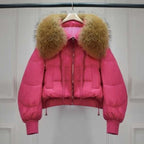Doudoune d’Hiver avec Col en Fausse Fourrure et Fermeture Zippée pour Femme | Idéale pour Temps Froid