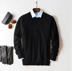 Pull Col Rond Uni À Manches Longues Pour Homme | Idéal Pour Un Usage Quotidien