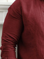 Chemise À Manches Longues Avec Coupe Droite Pour Hommes | Idéale Pour Le Quotidien Et Les Sorties