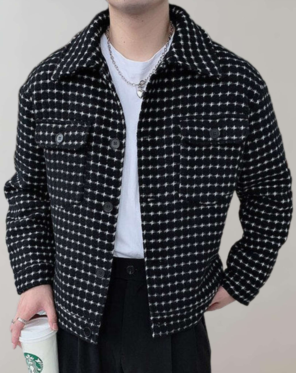 Veste Noire à Manches Longues avec Fermeture Zippée pour Hommes | Idéale pour un Usage Quotidien