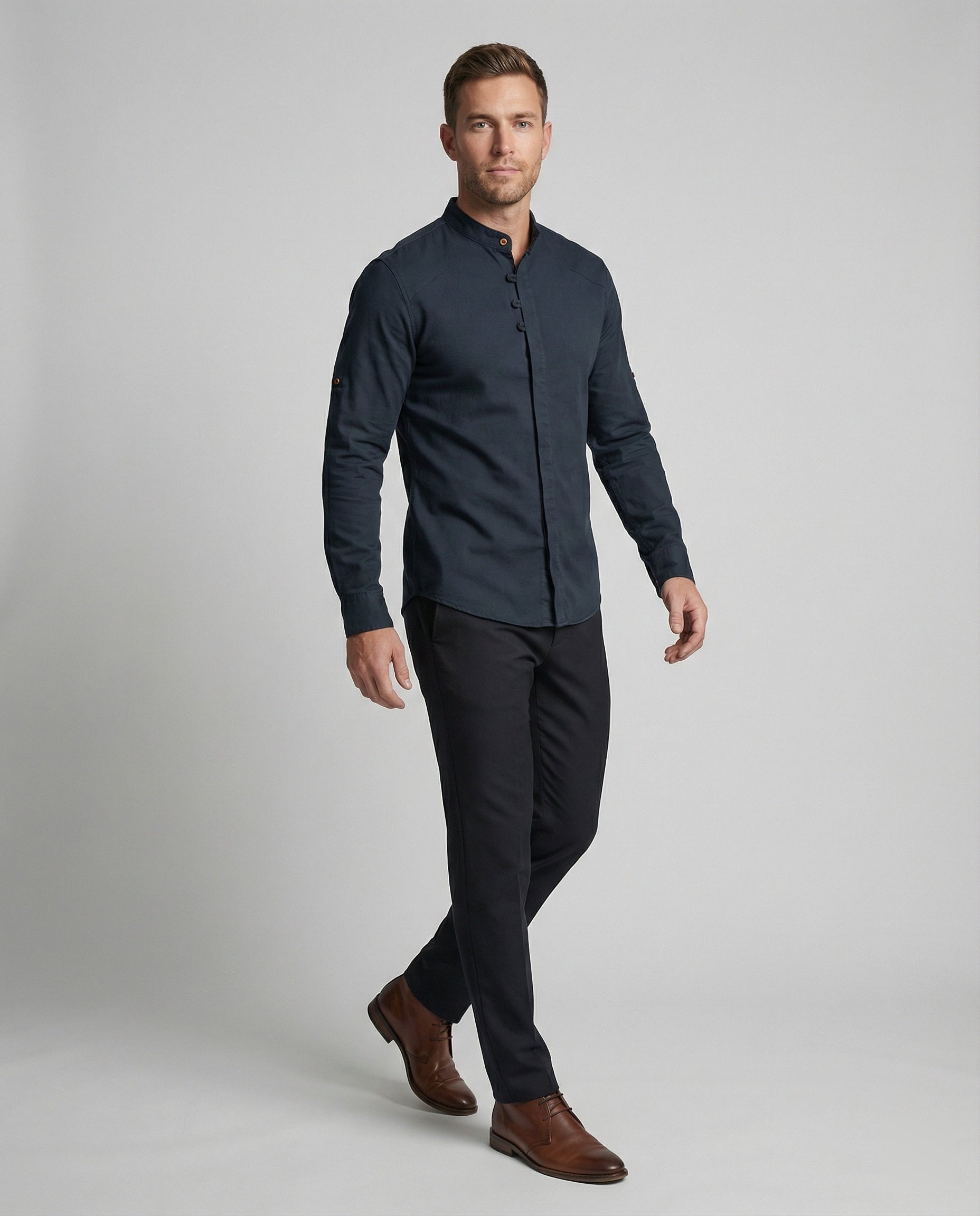 Chemise À Coupe Slim Avec Col Classique Pour Hommes | Idéale Pour Le Quotidien Et Les Occasions Formelles