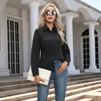 Chemise Avec Coupe Polyvalente Et Manches Longues Pour Femme | Idéale Pour Usage Quotidien