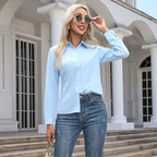 Chemise Avec Coupe Polyvalente Et Manches Longues Pour Femme | Idéale Pour Usage Quotidien