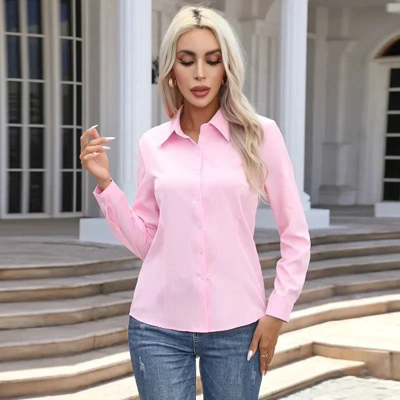 Chemise À Manches Longues Avec Coupe Structurée Pour Femmes | Idéal Pour Usage Quotidien