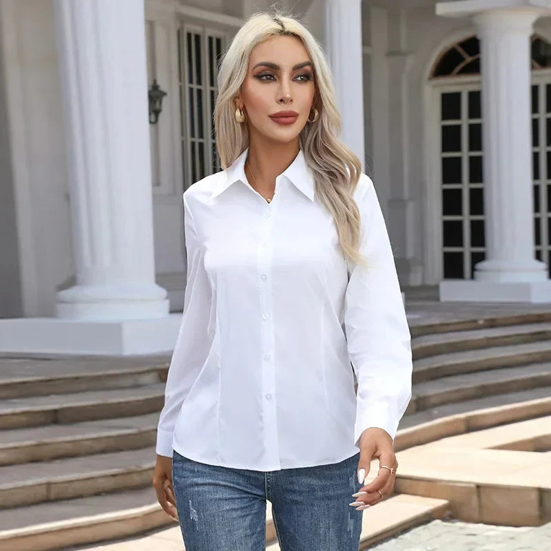 Chemise À Manches Longues Avec Coupe Structurée Pour Femmes | Idéal Pour Usage Quotidien