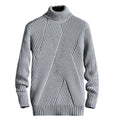 Pull Épais Uni pour Hommes avec Col Rond | Idéal pour l’Automne et l’Hiver