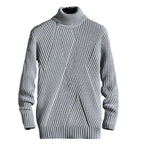 Pull Épais Uni pour Hommes avec Col Rond | Idéal pour l’Automne et l’Hiver