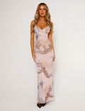 Robe Maxi Avec Coupe Cintrée Et Col En V Pour Femme | Idéale Pour Le Printemps Et L’été