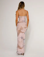 Robe Maxi Avec Coupe Cintrée Et Col En V Pour Femme | Idéale Pour Le Printemps Et L’été