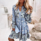 Robe De Soirée Avec Col En V Et Imprimé Floral Pour Femmes | Idéale Pour Les Occasions Toutes Saisons