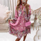 Robe De Soirée Avec Col En V Et Imprimé Floral Pour Femmes | Idéale Pour Les Occasions Toutes Saisons