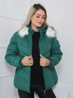 Veste Matelassée avec Capuche Amovible pour Femme | Idéale pour L’Hiver