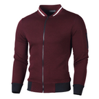 Veste Légère à Fermeture Zippée avec Motif Monochrome pour Hommes | Idéal pour Tenues Quotidiennes