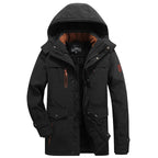 Manteau Long avec Capuche et Fermeture Zippée pour Homme | Idéal pour l’Hiver et la Mi-Saison