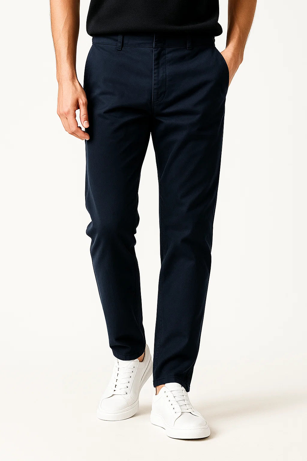 Pantalon Chino Droit pour Homme avec Taille Confortable | Idéal pour le Travail et les Sorties Quotidiennes