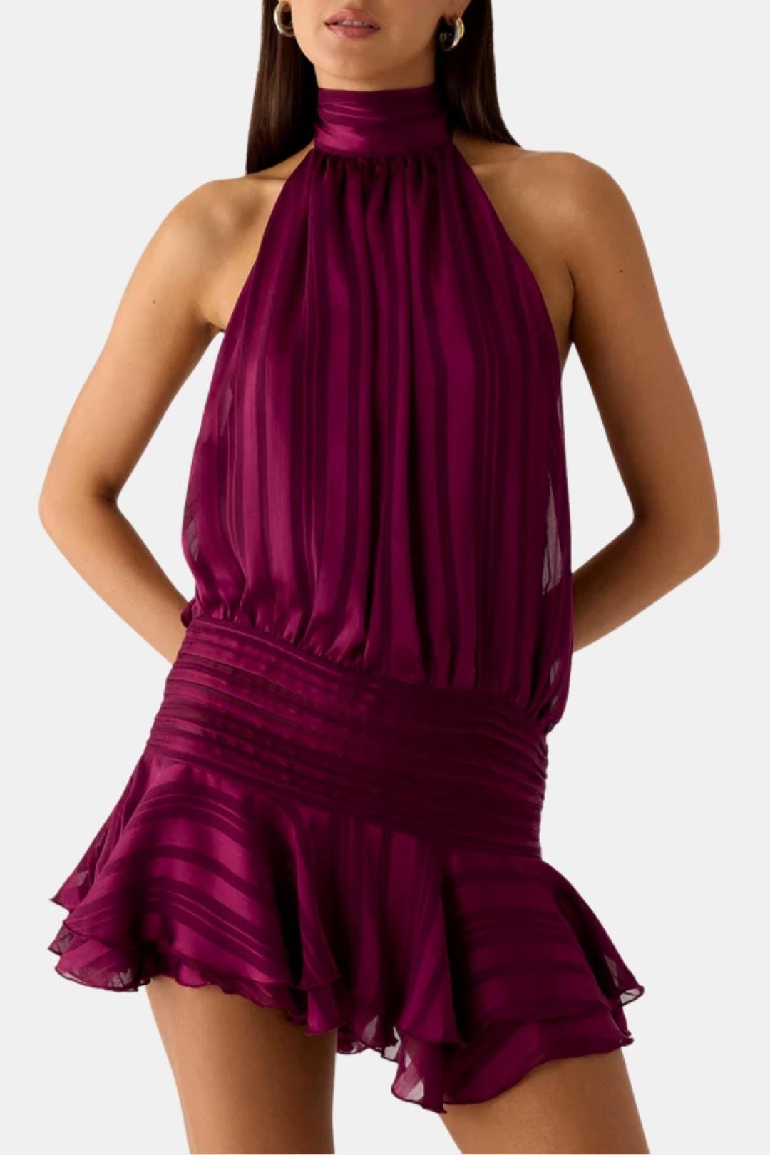 Robe Mini Avec Col Halter Et Dos Ouvert Pour Femme | Idéal Pour Soirées Et Événements