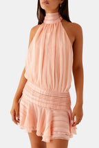 Robe Mini Avec Col Halter Et Dos Ouvert Pour Femme | Idéal Pour Soirées Et Événements
