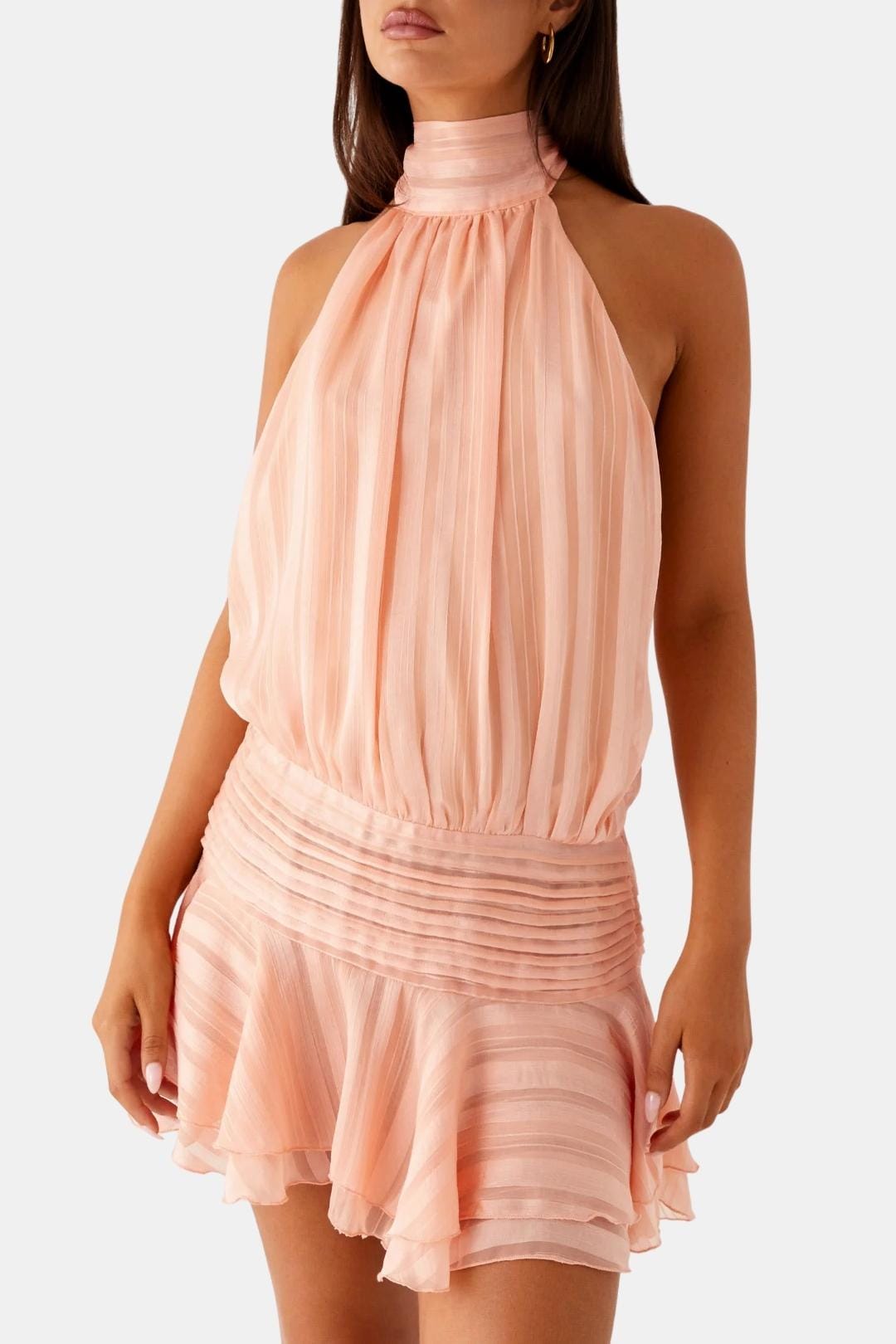 Robe Mini Avec Col Halter Et Dos Ouvert Pour Femme | Idéal Pour Soirées Et Événements