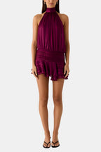 Robe Mini Avec Col Halter Et Dos Ouvert Pour Femme | Idéal Pour Soirées Et Événements
