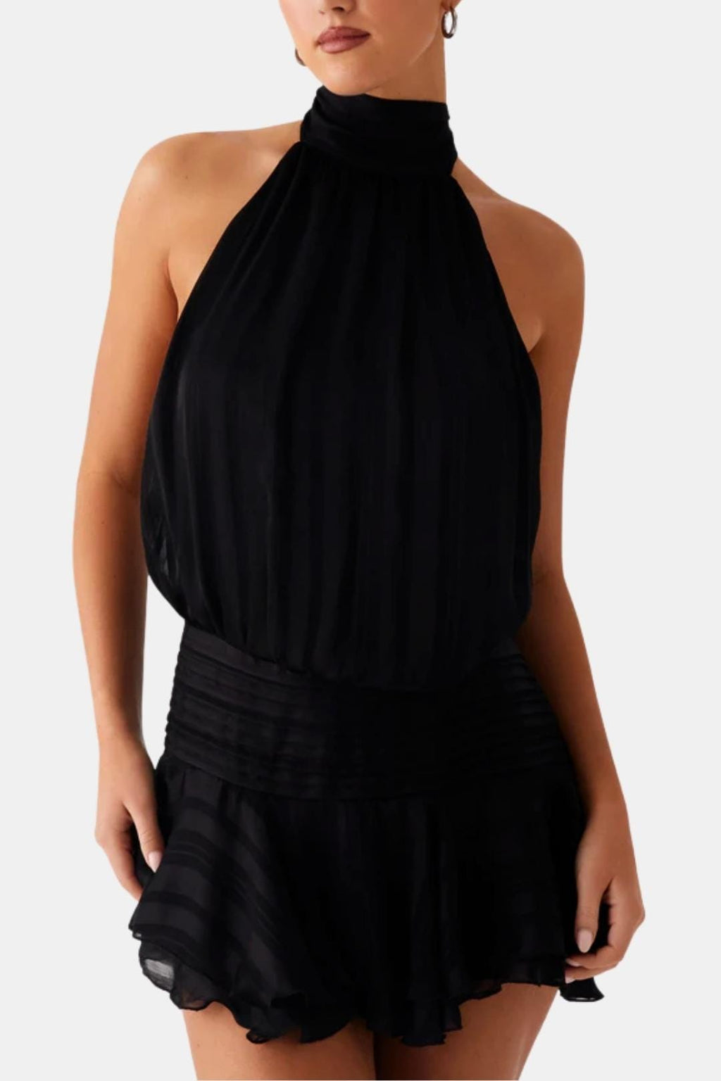 Robe Mini Avec Col Halter Et Dos Ouvert Pour Femme | Idéal Pour Soirées Et Événements