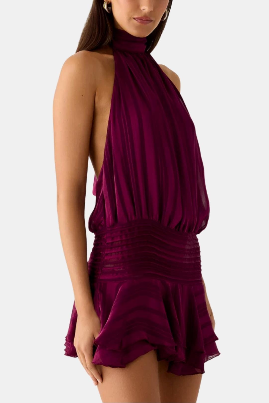Robe Mini Avec Col Halter Et Dos Ouvert Pour Femme | Idéal Pour Soirées Et Événements