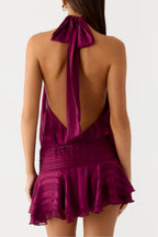 Robe Mini Avec Col Halter Et Dos Ouvert Pour Femme | Idéal Pour Soirées Et Événements