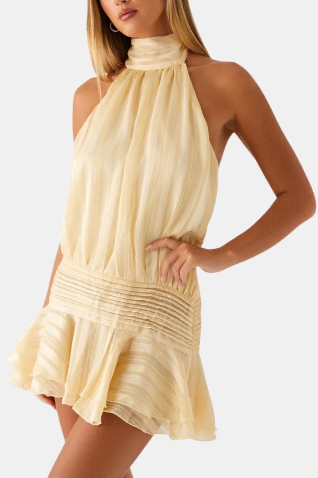 Robe Mini Avec Col Halter Et Dos Ouvert Pour Femme | Idéal Pour Soirées Et Événements